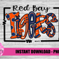 Red Bay Tigers PNG - Tigers sublimation design - Digital Download