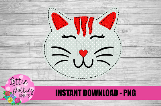 Cat Png - Valentine's Day Design - Valentine Sublimation