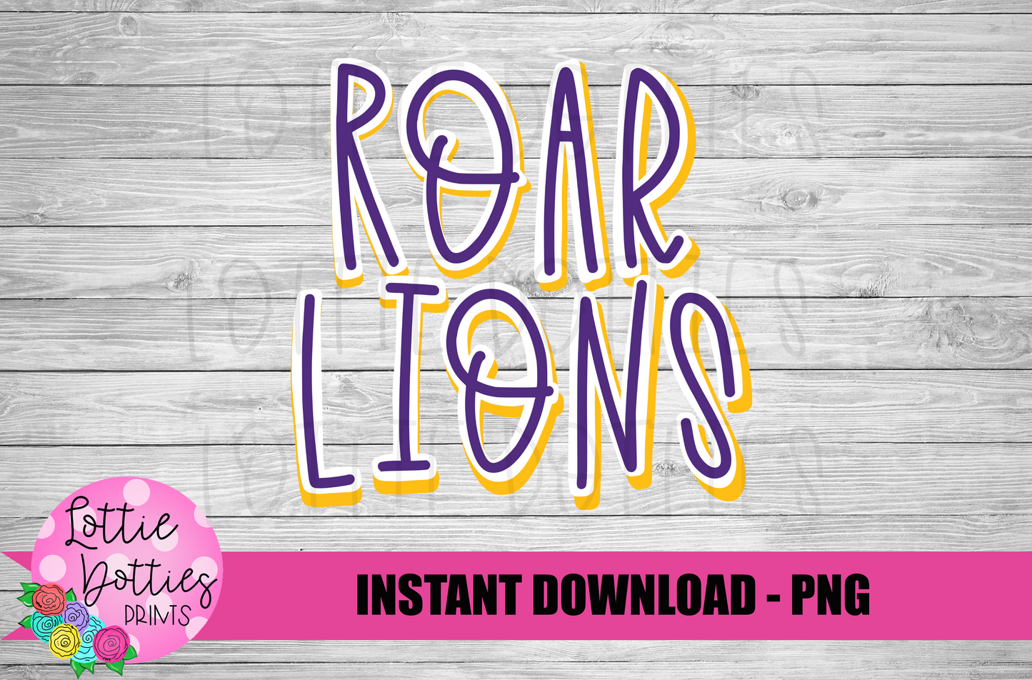 Roar Lions PNG - UNA Sublimation - Lions Design