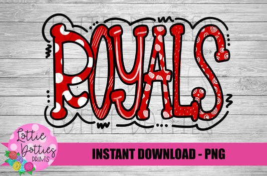 Royals PNG - Royals Sublimation - Red and White