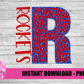 R - Rockets PNG - Sublimation - Digital Design