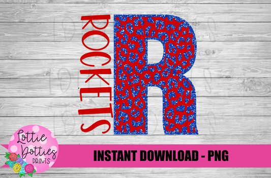 R - Rockets PNG - Sublimation - Digital Design