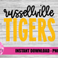 RUSSELLVILLE TIGERS PNG- TIGERS SUBLIMATION - DIGITAL DOWNLOAD