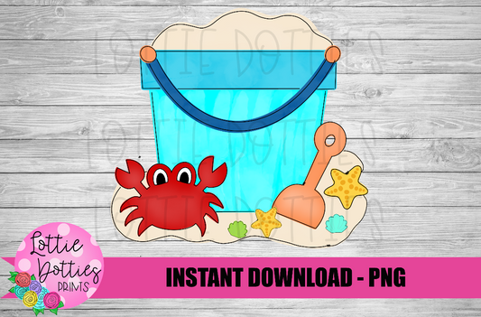 Sand bucket Png - Beach Sublimation Design - Digital Download