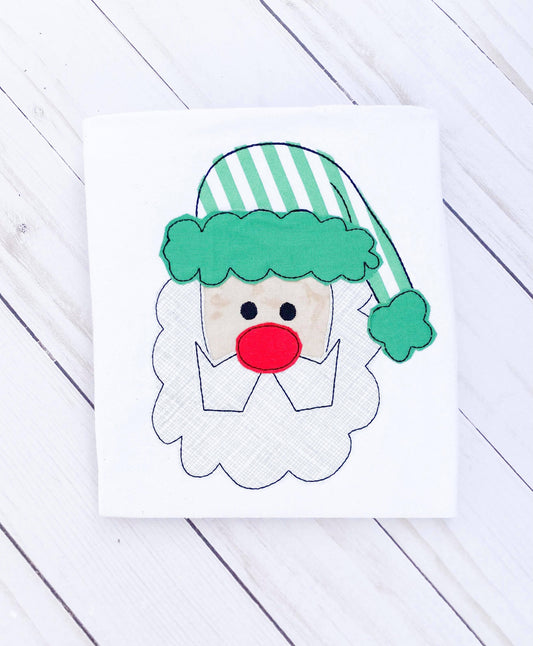 Santa Applique Design - Machine Embroidery - Instant Download - Christmas Applique