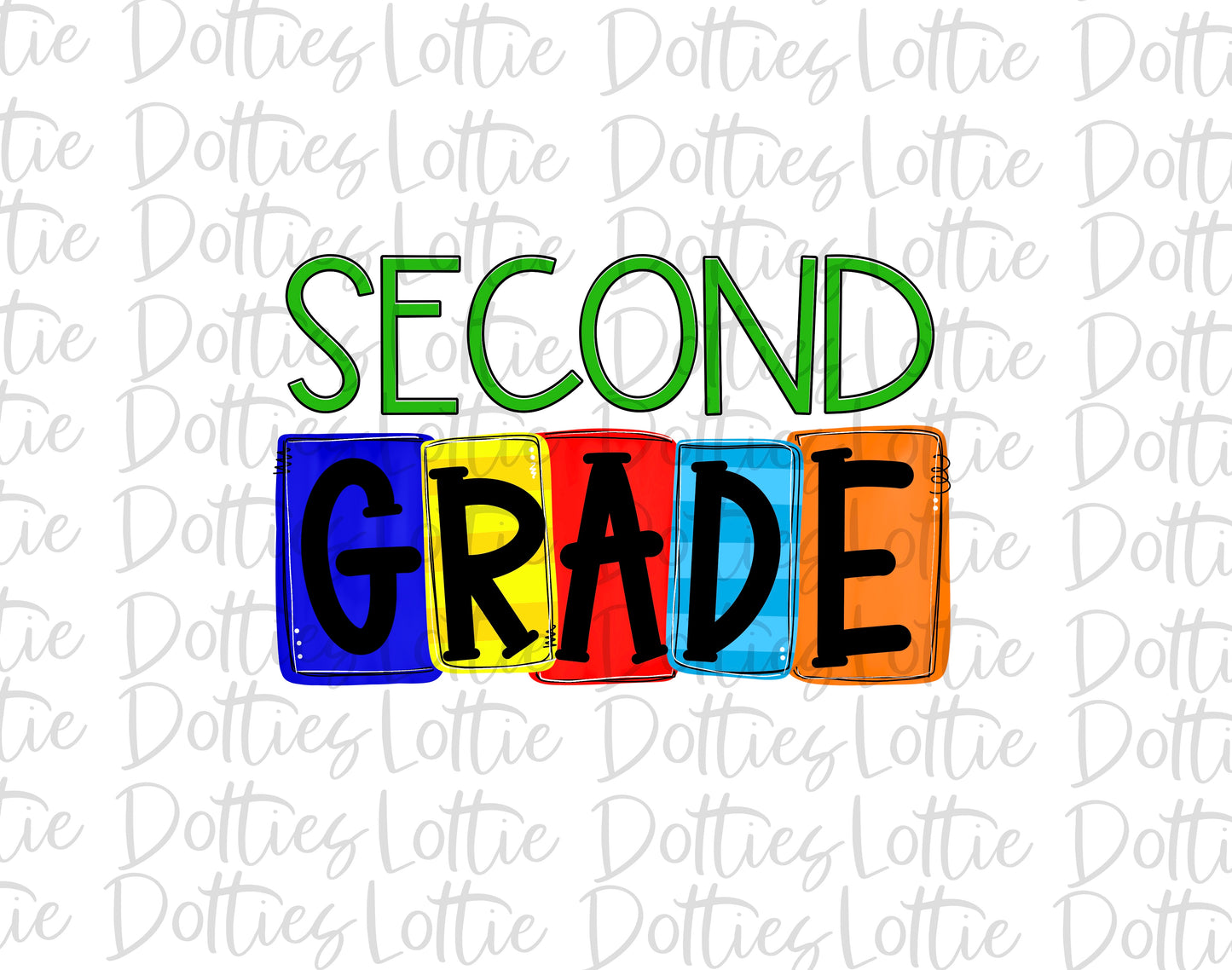 Second Grade - PNG - Back To School - Sublimation - Digital Download