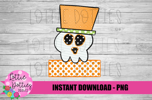 Halloween PNG  - Skully Bones - Halloween Sublimation - Skeleton