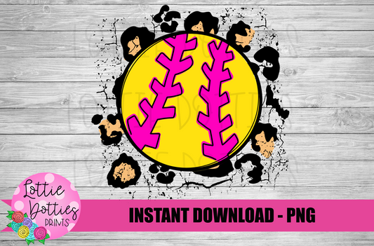 Softball PNG - Softball Sublimation design - Digital Download
