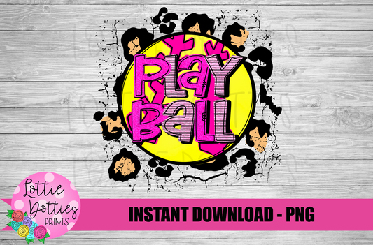 Softball PNG - Softball Play Ball  Sublimation design - Digital Download