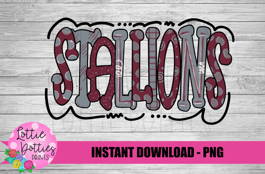 Stallions PNG - Stallions sublimation design - Digital Download