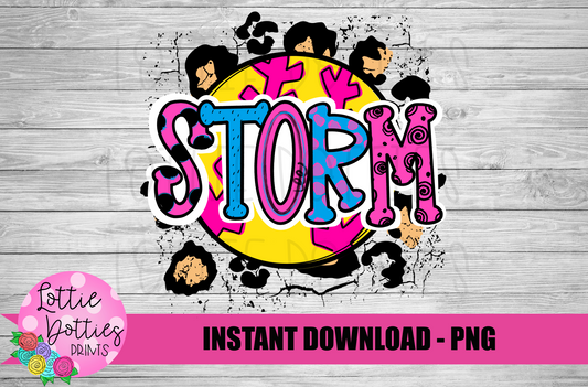 Storm Softball  Png - Storm Sublimation Design - Digital Download