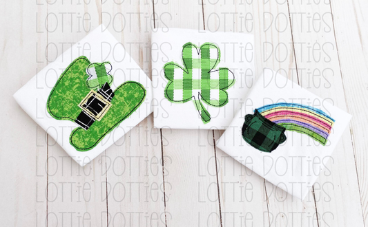 St Patrick's Day Applique Alphabet Elements Pack - Machine Embroidery Applique Design - Alphabet Applique - Instant Download