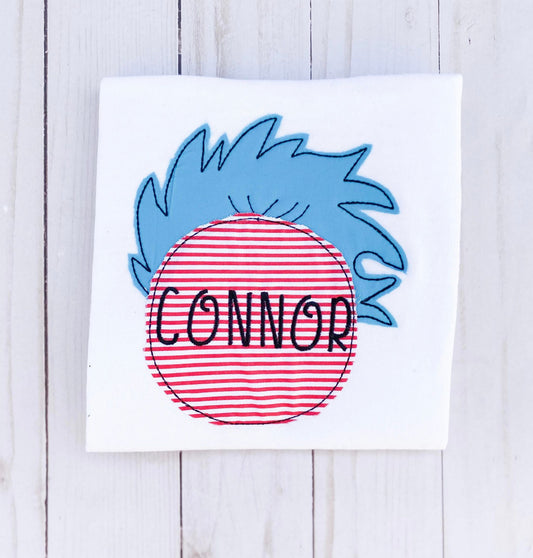 Read Across America Thing Circle Applique Design - Machine Embroidery - Instant Download