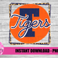 T - Tigers PNG - Tigers sublimation design - Digital Download