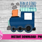 Train Png - Boys Sublimation Design- Digital Download