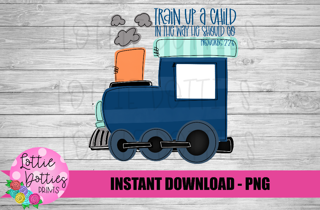 Train Png - Boys Sublimation Design- Digital Download