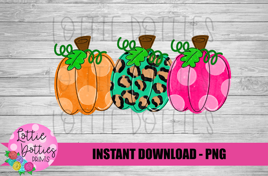 Watercolor Pumpkin Sublimation Design- Digital Download