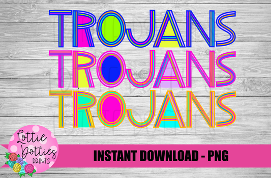 Trojans PNG - Sublimation design - Digital Download