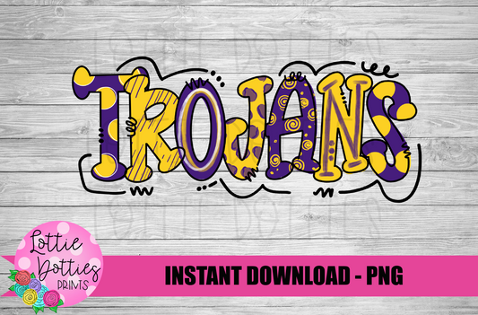 Trojans PNG - Trojans sublimation design - Digital Download