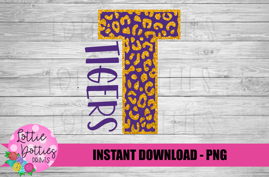 T - Tigers PNG - Tigers sublimation design - Digital Download