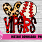 Vipers Baseball  PNG - Baseball -  Vipers Sublimation - Digital Download