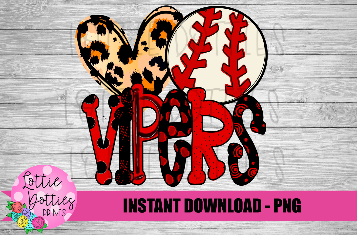 Vipers Baseball  PNG - Baseball -  Vipers Sublimation - Digital Download