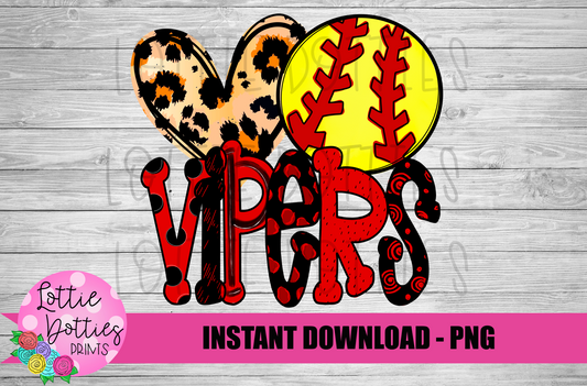 Vipers Baseball  PNG - Baseball -  Vipers Sublimation - Digital Download