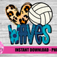 Love Waves  Volleyball PNG - Waves - Volleyball Png - Digital Download
