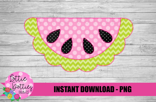 Watermelon Png - Faux Applique -  Watermelon Sublimation Design - Summer Sublimation Design - Digital Download