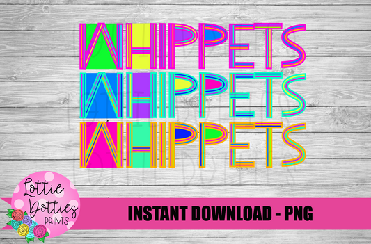 Whippets - PNG - Whippets Sublimation - Digital Download
