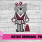 Wildcat Cheerleader - Cheerleader Sublimation - Maroon