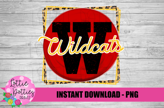 W - Wildcats  PNG - Wildcats -  sublimation design - Digital Download