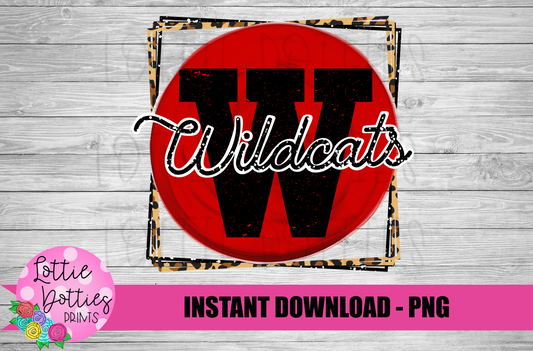 W - Wildcats  PNG - Wildcats -  sublimation design - Digital Download