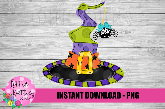 Witch Hat Png - Halloween Sublimation Design- Digital Download