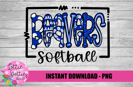 Beavers Softball PNG - Beavers Sublimation - Digital Download