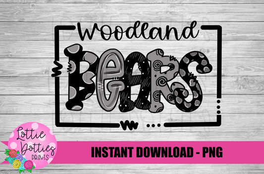 Woodland Bears PNG - Bears  sublimation design - Digital Download