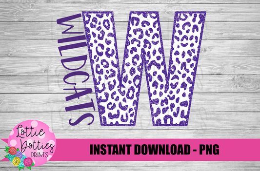 W - Wildcats  PNG - Wildcats -  sublimation design - Digital Download