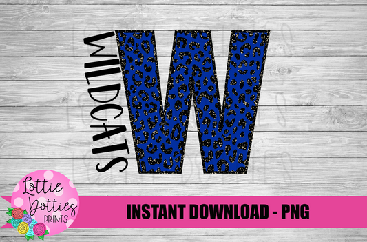 W - Wildcats  PNG - Wildcats -  sublimation design - Digital Download